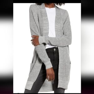 BP Heather Gray Women's Open Front Cardigan